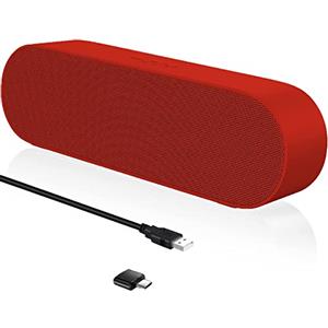 ZETIY Mini Altoparlante per PC, Casse Computer con Alimentazione USB, Altoparlante USB Stereo Sound Mini Casse Soundbar Portatile per Tablet Desktop Laptop e Banco Cassa - Rosso