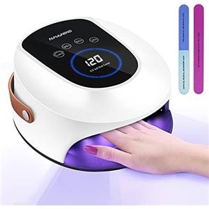NAVANINO Lampada Fornetto Unghie UV LED 96W Forno Semipermanente con Sensore di Avvio Automatico e Display LCD, 4 timer,Manicure a Casa e in Salone