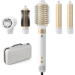 webeauty [5 in 1] Spazzola Asciugacapelli & Air Styler, [110000 RPM] Asciugacapelli ad alta velocità Asciugatura rapida, Spazzola modellante ad aria per capelli ricci, volumizzante, lisciante, con cura ionica