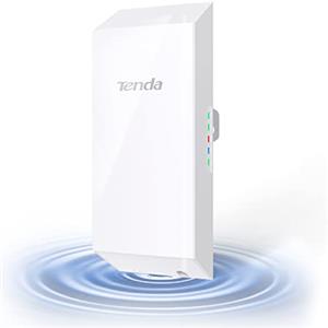 Tenda O1 Outdoor Access Point Esterno N300 Mbps, CPE N300 Mbps 2.4Ghz, Passive PoE, Wireless Bridge 8 dBi Trasmissione 500m, Wireless PtP e PtMP per Accesso ISP Privato o Sorveglianza, Bianco