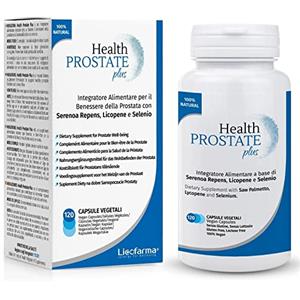 Licofarma Health Prostate Plus | Integratore Prostata e Vie Urinarie Maschili con Serenoa Repens, Licopene e Selenio | Confezione da 120 capsule