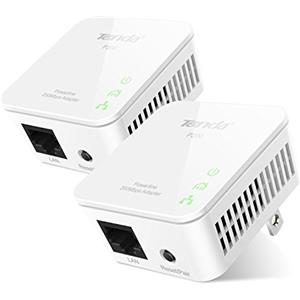 Tenda Powerline P200 Kit, AV 200Mbps su Powerline, 1 Porta Ethernet, HomePlug AV, Plug and Play, Risparmio Energetico, Kit con 2 Adattatori, Rete PowerlineLAN Fino a 300 Metri di Copertura