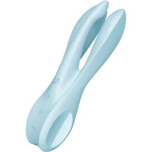 Satisfyer 'Threesome 1' Satisfyer, 14 cm, vibratore ad appoggio, 3 motori, stimolazione di vagina e clitoride, colore:blu