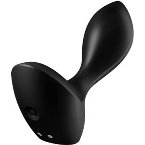 Satisfyer, vibratore anale, plug anale, Backdoor Lover', 11 cm, silicone impermeabile, ricaricabile e delicato sulla pelle, colore:nero