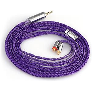 Linsoul Tripowin Zonie 16 Core Silver Plated Cable SPC Earphone Cable (MMCX-2.5mm, Violet)