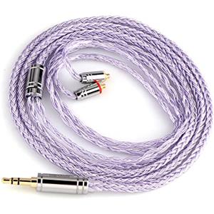 Linsoul Tripowin Zonie 16 Core Silver Plated Cable SPC Earphone Cable (MMCX-3.5mm, Lavender)