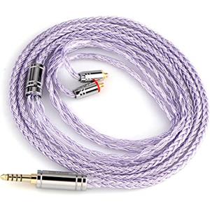 Linsoul Tripowin Zonie 16 Core Silver Plated Cable SPC Earphone Cable (MMCX-4.4mm, Lavender)