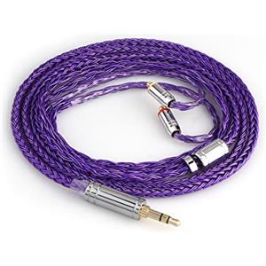 Linsoul Tripowin Zonie 16 Core Silver Plated Cable SPC Earphone Cable (MMCX-3.5mm, Violet)