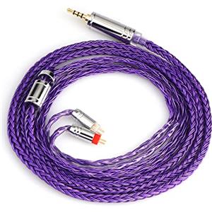 Linsoul Tripowin Zonie 16 Core Silver Plated Cable SPC Earphone Cable (2pin-0.78, 2.5mm, Violet)