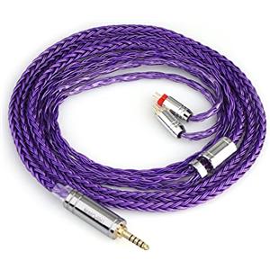 Linsoul Tripowin Zonie 16 Core Silver Plated Cable SPC Earphone Cable (2pin-0.78, 4.4mm, Violet)