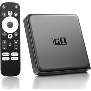 Kinhank Android TV Box - 4K HDR10/Dolby Vision/Dolby Digital+/DTS, ATV14.0 Smart TV Box compatibile con certificazione Google e Netflix, Streaming Box da 4 GB RAM+32 GB ROM, WiFi 6, BT5.0, Assistente vocale
