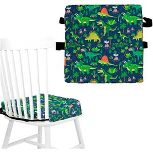 Foribyw Rialzo per sedia da pranzo, antiscivolo, con cintura di sicurezza regolabile e cinghia di fissaggio, grazioso rialzo da tavolo leggero, per viaggi, casa e bambini