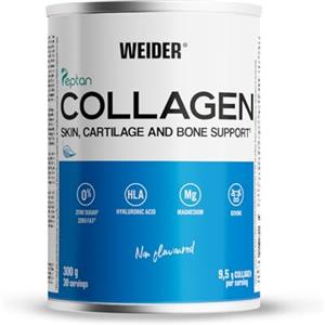 Weider Collagen - Polvere di Collagene Bovino con Acido Ialuronico, Magnesio e Vitamina C - 300g, Senza Zucchero e Grassi