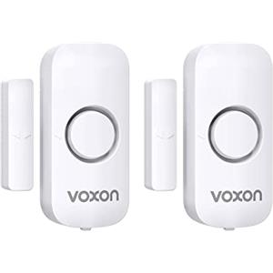 VOXON Sensore di Allarme per Porte e Finestre, 100 dB Sirena Allarme Casa Senza Fili, Sistema Antifurto Magnetico Wireless, Allarme Porta Ingresso Adatto per Casa, Negozio, Ufficio, Garage (2 pezzi)
