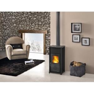 La Nordica STUFA A LEGNA IN ACCIAIO E GHISA LA NORDICA EXTRAFLAME MOD. TEA 6,6 KW NERO ANTRACITE COD. 93155