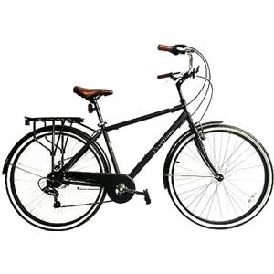 Versiliana Biciclette Vintage - City Bike - Resistene - Pratica - Comoda - Perfetta per moversi in città (UOMO 28, BIANCO/NERO)