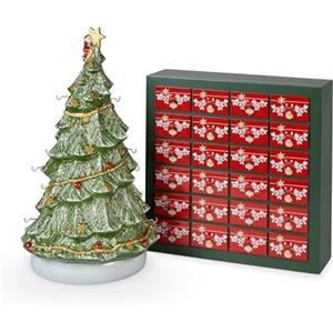 Villeroy & Boch Christmas Toy's Calendario dell'Avvento 3D Albero, Multicolore, 25 x 32 x 43 cm