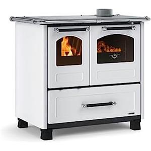 La Nordica Nordica FAMILY 4,5 Dx Rivestimento esterno in acciaio porcellanato. Porta fuoco panoramica con doppio vetro. Forno smaltato da 41 litri con porta a doppio vetro. Telaio in ghisa vetrificata. Centrino