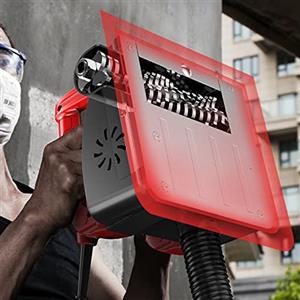 KinHall Pialla Elettrica Pareti 1200W - Fresatrice Muri 26 Lame Tungsteno, Levigatrice Cemento con Aspirazione Polvere, Profondità Regolabile 1-4mm - Rimuove Intonaco Vernice Vecchie Pitture