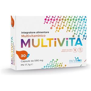 PANAROS RESEARCH ON SUPPLEMENTS MULTiViTA Multivitaminico Completo | Integratore Multivitaminico +19 Vitamine E Sali Minerali Essenziali Ad Alta Biodisponibilità | Multivitaminico Uomo & Multivitaminico Donna | 30 Capsule