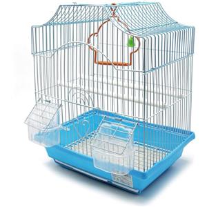 BPS BUENA PET SHOP BPS - Gabbia per uccelli e uccelli, con mangiatoia per abbeveratoio saltato, per riposo, colore casuale, BPS-1187 x 1