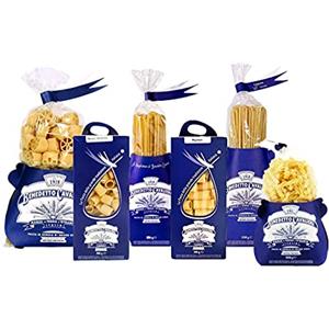 Benedetto Cavalieri BOX DEGUSTAZIONE LU SOLE PASTA CAVALIERI SPAGHETTONI - RUOTE PAZZE - RIGATONI - MEZZE MANICHE - LINGUINE - FUSILLI PASTA DI SEMOLA DI GRANO DURO - PRODOTTO ARTIGIANALE MADE IN SALENTO (6 X 500gr)