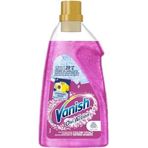 VANISH Oxi Action Multipower Gel Rosa, Additivo Lavatrice Multiazione Senza Candeggina, Smacchiatore Per Capi Colorati, 1 Confezione da 1.5L di Smacchiatore per Bucato