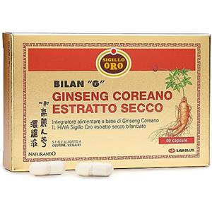 Naturando Ginseng Estratto Secco Bilan G Tonico adattogeno antiaffaticamento - 40 Capsule vegetali