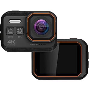 AUBEST Videocamera Action Camera 4K 1080P 60fps Stabilizzato IP68 impermeabile subacqueo Moto Sport Video Cam Moto Bike 16MP Webcam(128G SD Card)