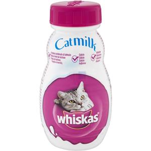 Whiskas Cat Milk 200 ml - Latte per Gatti Povero di Lattosio, Alta Digeribilità