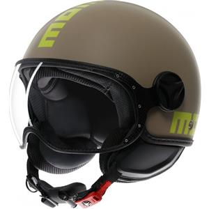 Momo design Casco Moto Jet Momo Design FGTR CLASSIC Mono Sand Opaco Lime