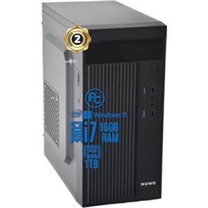 VOKOT Pc Fisso i7 intel core Cpu fino a 4.00ghz, 16gb Ram, Ssd da 1TB, Wifi Incluso, Windows 11 Pro, Office 2019, Computer PC Desktop completo per ufficio,casa pronto all'uso