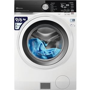 Electrolux EW9W296Y Lavasciuga PerfectCare 900 con DelicateCare System, 9 kg Lavaggio o 6 kg Asciugatura, Classe B, se Usata come Lavatrice o Classe D, se Usata come Lavasciuga, Bianco