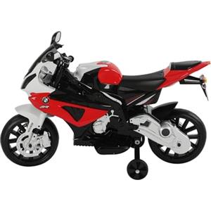 HOMCOM Moto Elettrica per Bambini 3-8 Anni con Licenza BMW, Velocità 2.5-5Km/h, Motocicletta Elettrica con Batteria 12V, Rotelle e Luci, 110x47x69 cm, Nero e Rosso