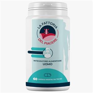 LA FATTORIA DEL PIACERE Integratore testosterone uomo, energizzante e stimolante per virilità maschile con fieno greco, maca peruviana, Ashwagandha KSM-66-60 capsule per aumentare desiderio, potenza, libido e prestazioni