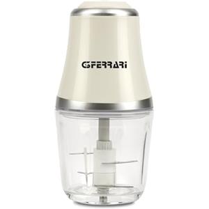 G3 Ferrari G20163 Tritatutto Vetromix, 500W, Bicchiere in Vetro, 500 ml, Funzionamento Pulse, Silenzioso, Lame INOX, Trita Carne, Verdure, Frutta, Bianco