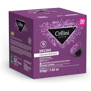 Cellini Caffè Cellini Espresso Deciso - Melodico Capsule Compatibili con Nescafé Dolce Gusto* - 90pz | Capsule Dalle Note Aromatiche Fruttate E Di Cereali