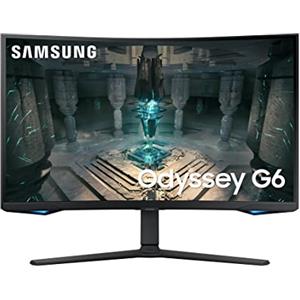 Samsung Monitor Gaming Odyssey G6(QHD), Curvo (1000R), 32'', 2560x1440 HDR600,240 Hz, 1ms, Freesync Premium Pro, HDMI, USB, Display Port, Ingresso Audio, Casse Integrate, HAS, Pivot,Versione 2022