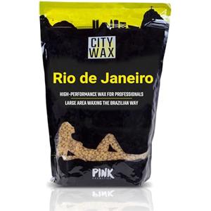 PINK Cosmetics RIO CITY WAX - Perle depilatorie brasiliane 1 kg, hard wax senza strisce, formula professionale a bassa temperatura