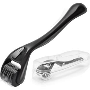 Viojrlly Micro Rullo, 1,5mm Dermaroller Viso, Beard Roller con vero Microneedle para Skin Care, Trattamento di Perdita Capelli, Delle Rughe, Cicatrici da Acne e Smagliature, Professionale Strumenti di Bellezza