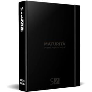 ScuolaZoo Agenda Diario per i maturandi 2024-2025 Nera - 11x15cm