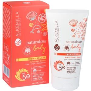 Alkemilla Crema Solare Viso e Corpo Baby SPF 50 - Protezione Alta, Idratante e Lenitiva per Pelli Sensibili