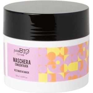 Purobio Maschera per Capelli Concentrata 130 ml - Ristrutturante e Nutriente con Carota e Proteine Vegetali