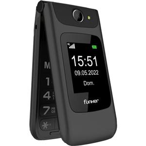 Funker C200 Comfort 4G - Telefono cellulare Volte 4G con cover per anziani, pulsanti e tasti grandi, facile da usare, pulsante SOS, USB-C, 3 memorie dirette, 2000 contatti, batteria da 1000 mAh