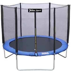 Yelloo Sport TRAMPOLINO ELASTICO Diametro 185 cm BLU Da Giardino Tappeto Salta Salta Per Bambini Gioco Giardino Saltarello