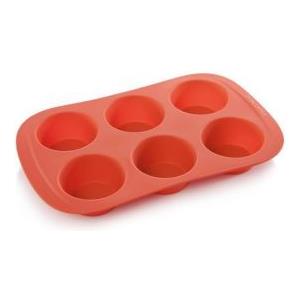Tescoma Stampo Silicone Muffin 6 Posti Delicia SiliconPrime - Flessibile, Lavabile in Lavastoviglie, Senza BPA