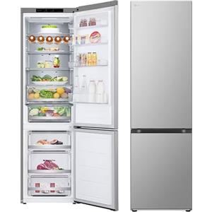 LG GBV7280CEV Frigorifero Combinato Total No Frost, 387L, Classe C, Porte Piatte, Door e Linear Cooling, Fresh Balancer e Converter, Metal Fresh, Compressore Smart Inverter, Prime Silver