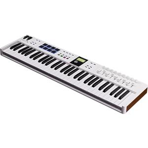 Arturia - KeyLab Essential 61 mk3 - Controller MIDI a tastiera per la produzione musicale - 61 tasti, 9 encoder, 9 fader, 1 Modulation Wheel, 1 rotellina del Pitch Bend, 8 pad - Bianco