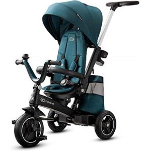 kk Kinderkraft Kinderkraft Triciclo EASYTWIST, Passeggino con Maniglione, Sedia Girevole 360 Gradi, per Bambini, 9 Mesi - 5 Anni, Verte