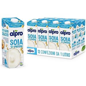 ALPRO CLASSICO, Bevanda alla SOIA, 100% vegetale con vitamine B2, B12 e D2 (12 confezioni da 1 Litro)